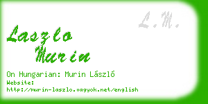 laszlo murin business card