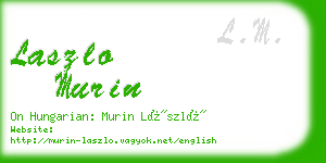 laszlo murin business card